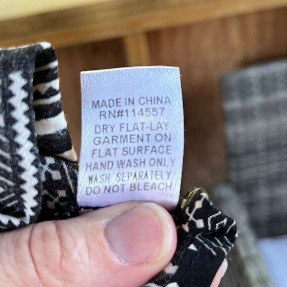 THML Black And White Printed Boho Maxi Dress Size M - Picture 12 of 12